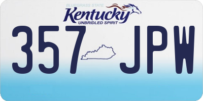 KY license plate 357JPW