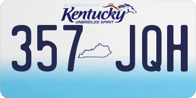 KY license plate 357JQH