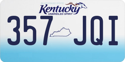 KY license plate 357JQI