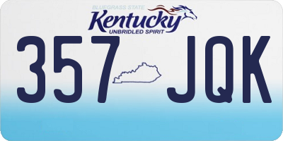 KY license plate 357JQK