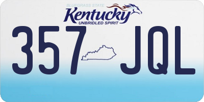 KY license plate 357JQL