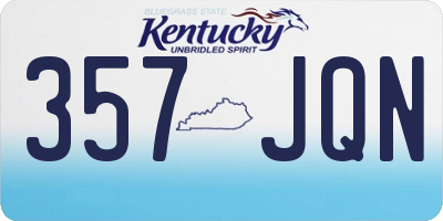 KY license plate 357JQN
