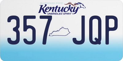 KY license plate 357JQP