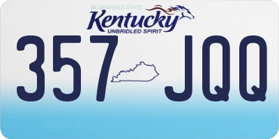KY license plate 357JQQ