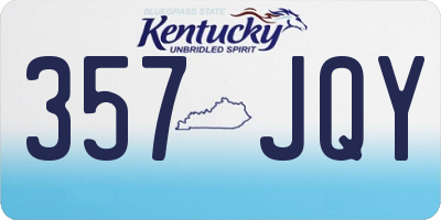 KY license plate 357JQY