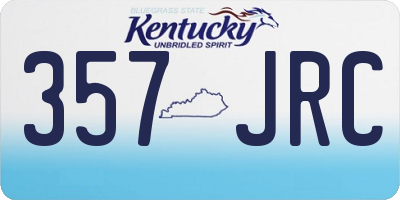 KY license plate 357JRC