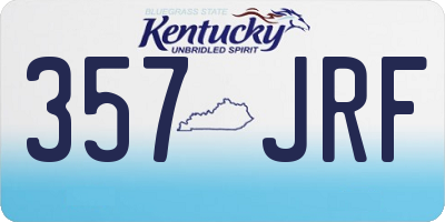 KY license plate 357JRF