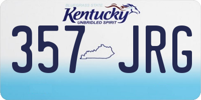 KY license plate 357JRG