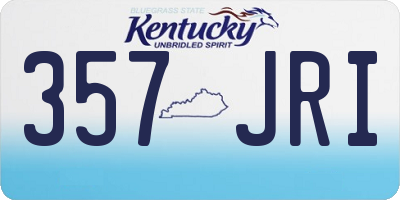 KY license plate 357JRI