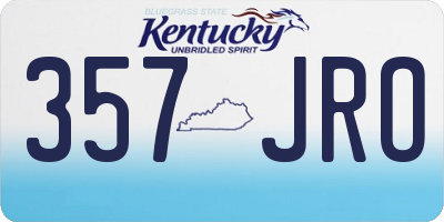 KY license plate 357JRO