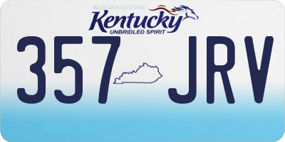 KY license plate 357JRV