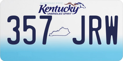 KY license plate 357JRW