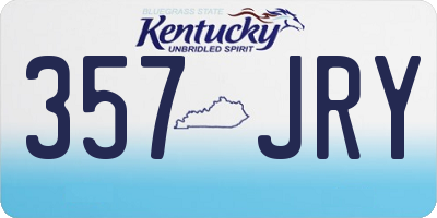 KY license plate 357JRY