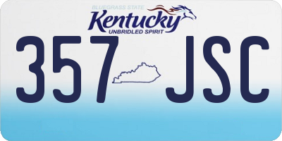 KY license plate 357JSC