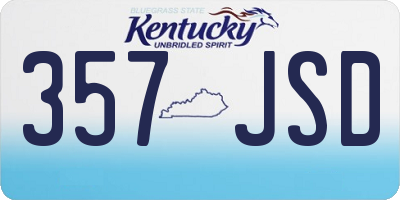KY license plate 357JSD