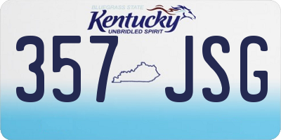 KY license plate 357JSG
