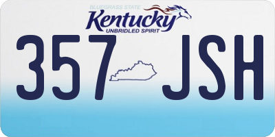 KY license plate 357JSH