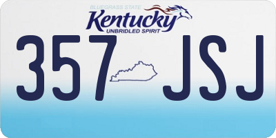 KY license plate 357JSJ