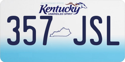 KY license plate 357JSL