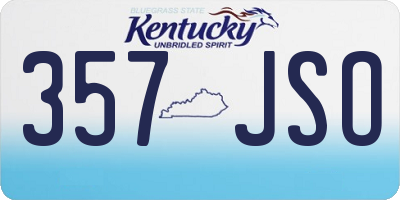 KY license plate 357JSO