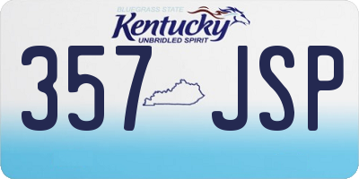 KY license plate 357JSP
