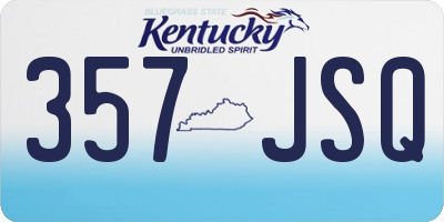 KY license plate 357JSQ