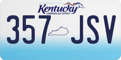 KY license plate 357JSV