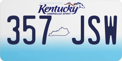 KY license plate 357JSW