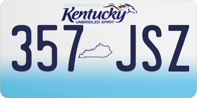 KY license plate 357JSZ