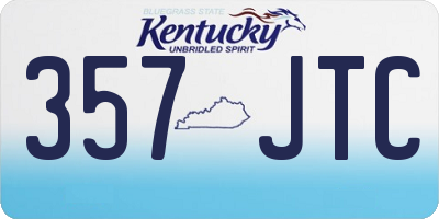 KY license plate 357JTC