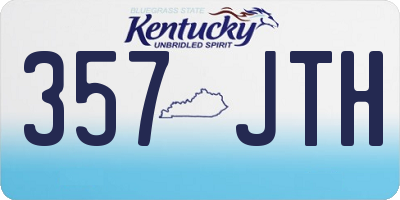 KY license plate 357JTH