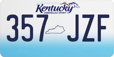 KY license plate 357JZF