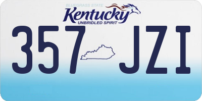 KY license plate 357JZI
