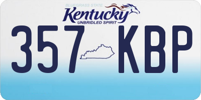 KY license plate 357KBP