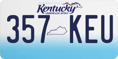 KY license plate 357KEU