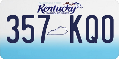 KY license plate 357KQO