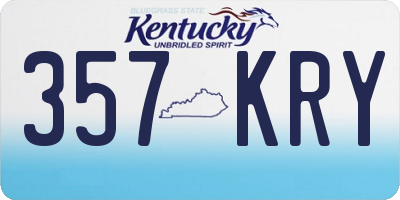 KY license plate 357KRY