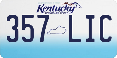 KY license plate 357LIC