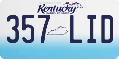 KY license plate 357LID