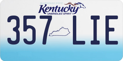 KY license plate 357LIE
