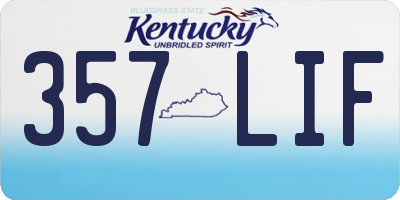KY license plate 357LIF
