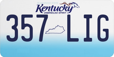 KY license plate 357LIG