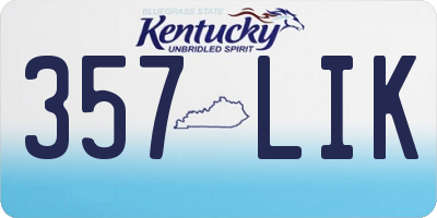 KY license plate 357LIK