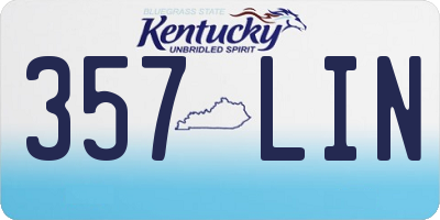 KY license plate 357LIN