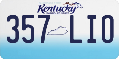 KY license plate 357LIO
