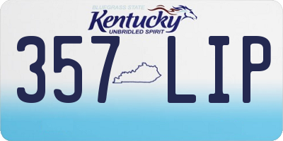 KY license plate 357LIP