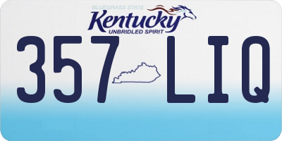 KY license plate 357LIQ