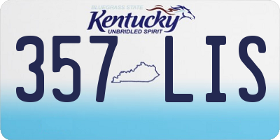 KY license plate 357LIS