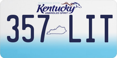 KY license plate 357LIT