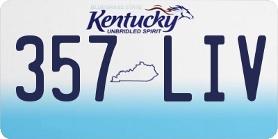 KY license plate 357LIV